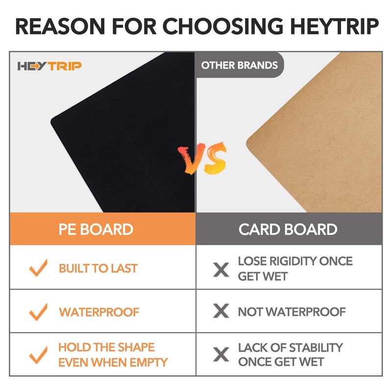 HEYTRIP Large Trunk Organizer With Built-in Leakproof Cooler Bag, 2 Tie-Down Straps, 4 Removable Dividers, Foldable Cover, Built with 2mm PE Board - Image 3